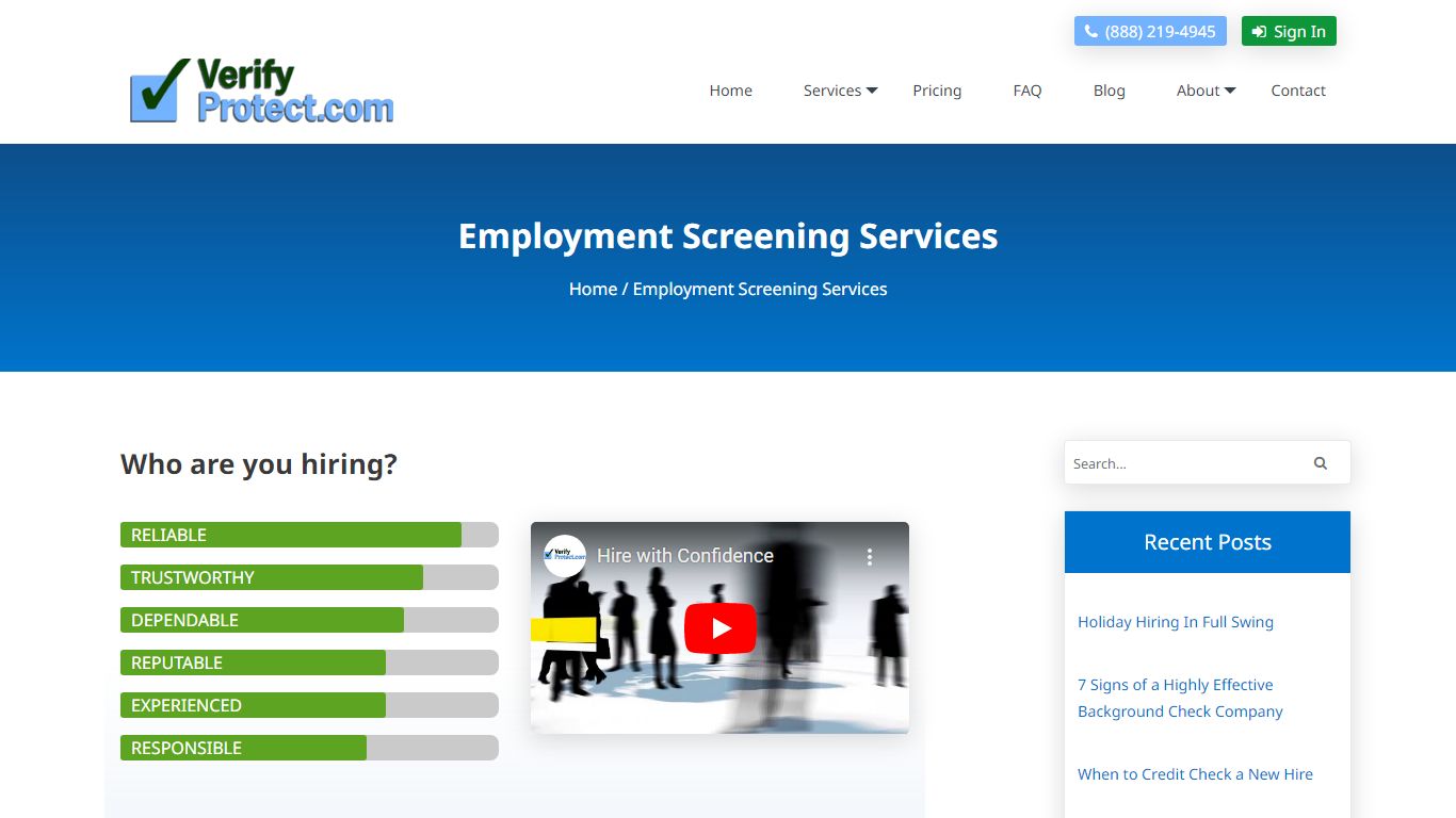 Employment Screening Services - Employee Background Check Service